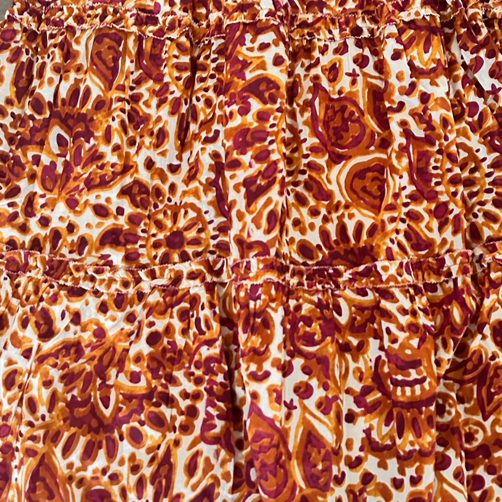 NWT! House of Harlow 1960 Floral Flutter Sleeve Smocked Tiered Maxi Dress Small - Picture 3 of 10